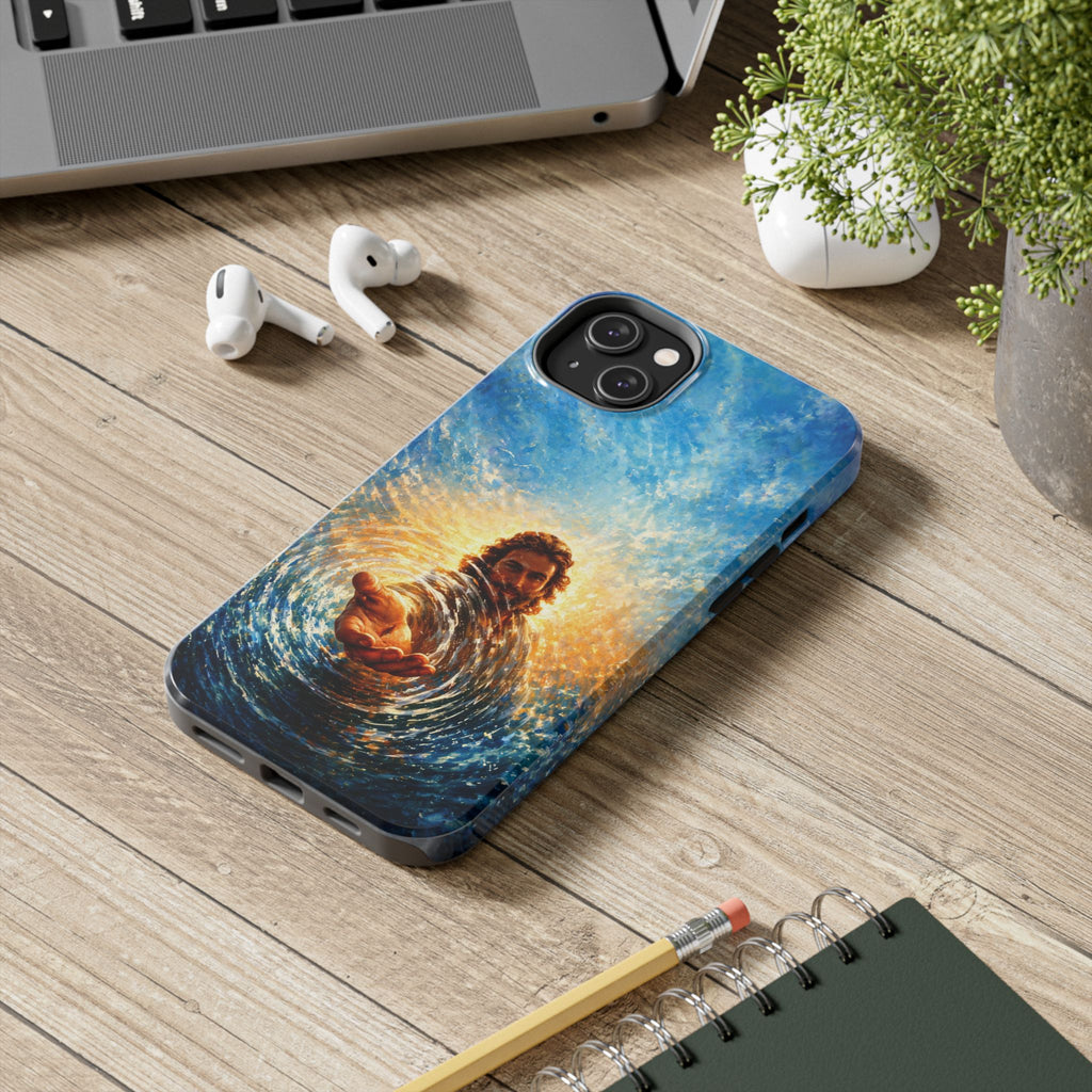 Phone Case — Inspirational Jesus Reach Design, Protective Tough Christian iPhone Cover