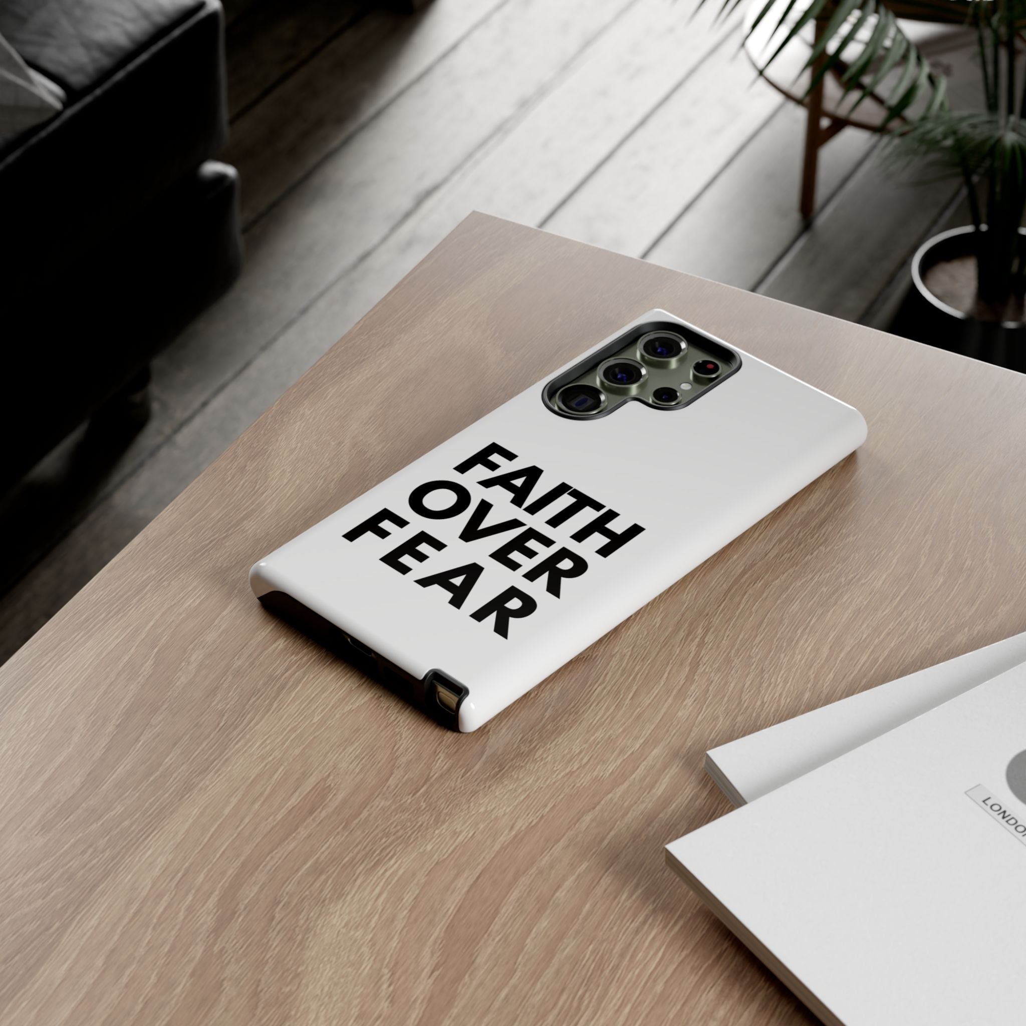 Faith Over Fear Phone Case — Inspirational Christian Protective Cover