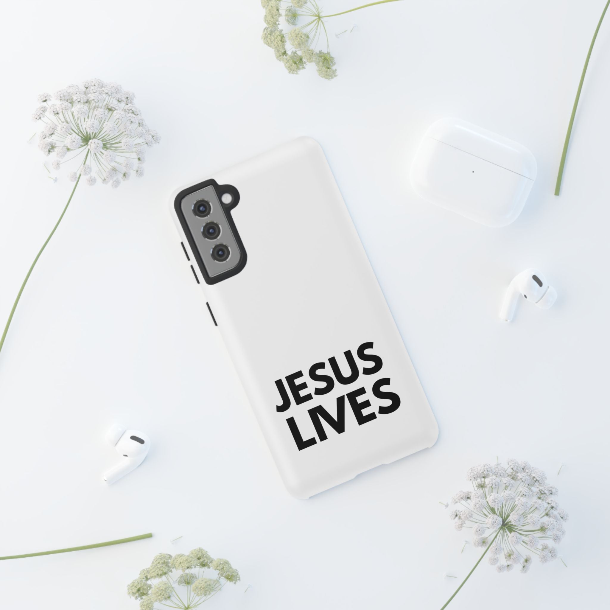 Jesus Lives Phone Case — Christian Faith Protective Phone Cover