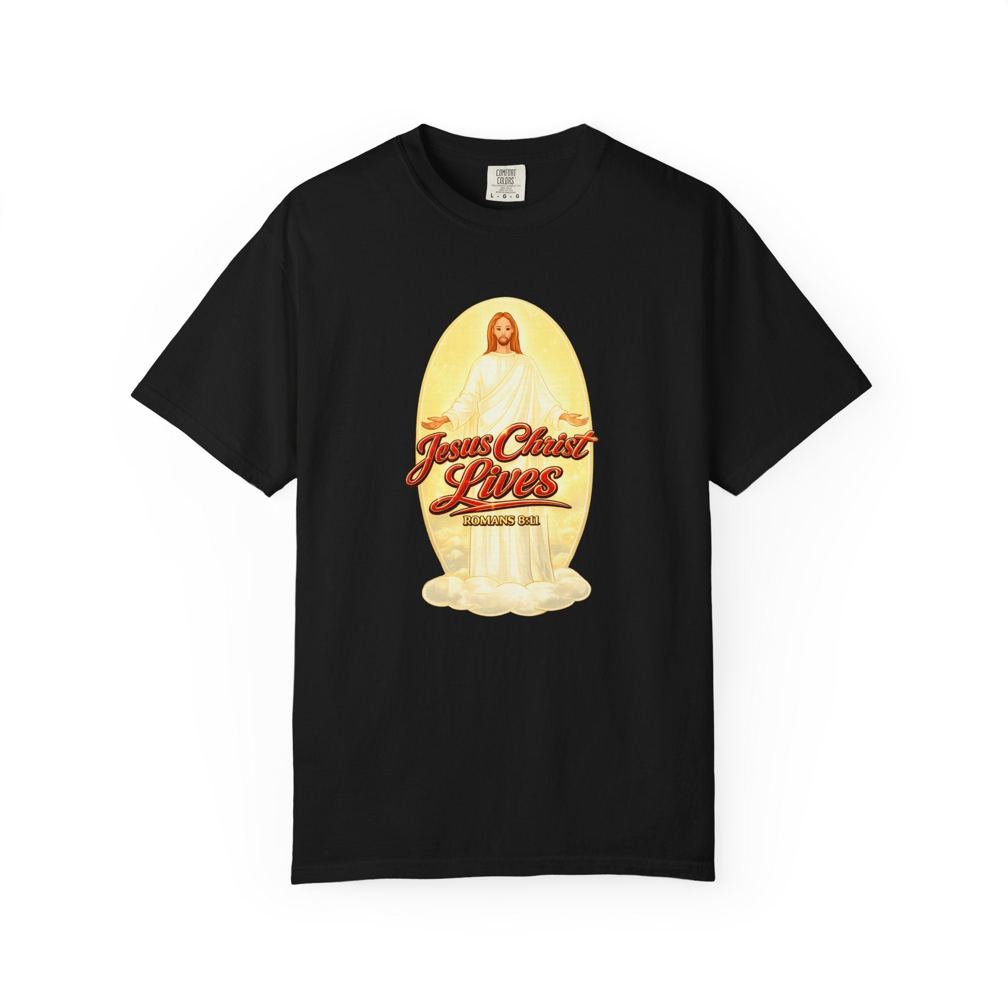 Jesus Christ Lives T-Shirt — Faith Graphic Tee with ‘Full Armor of God’ Back
