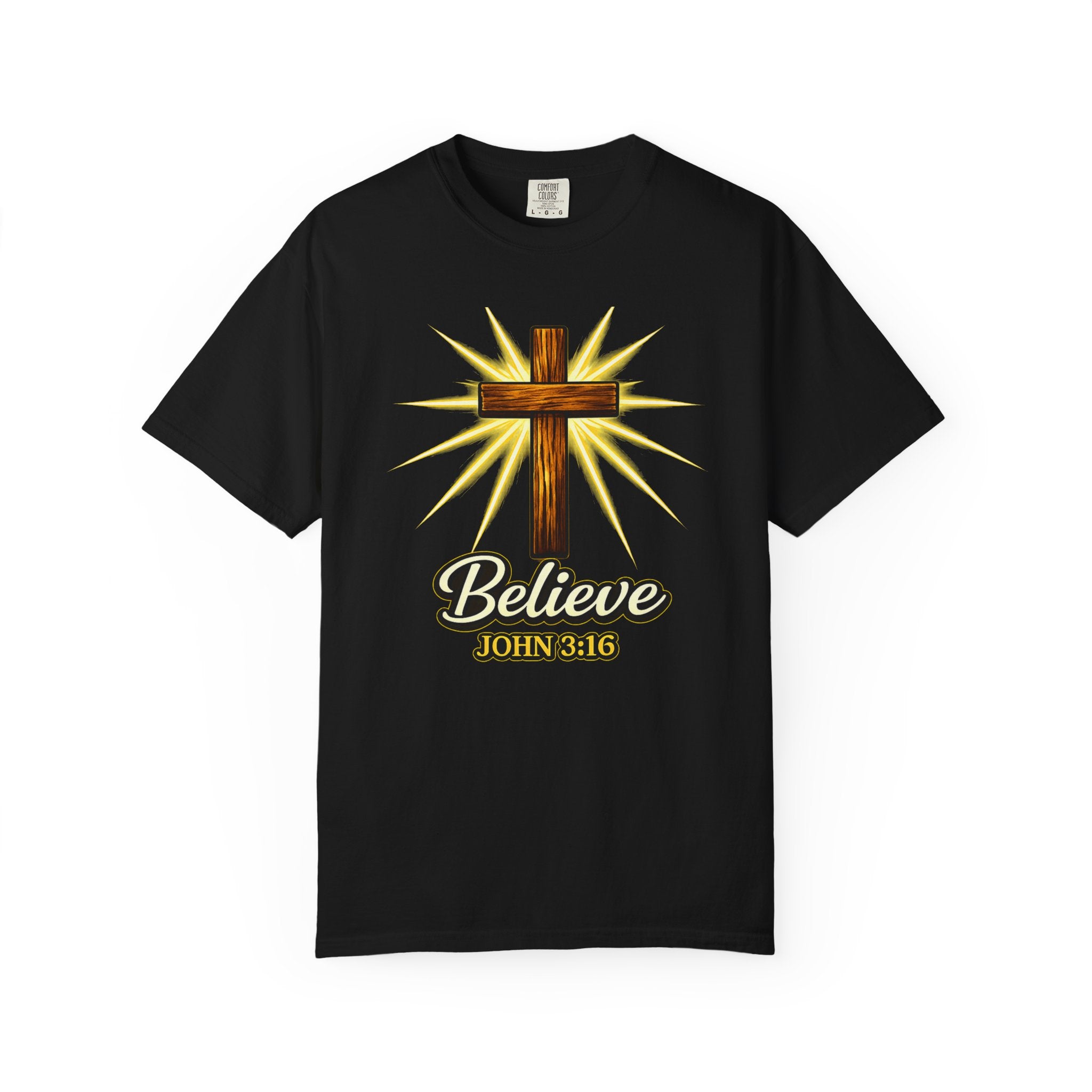 Believe John 3:16 Cross T‑Shirt