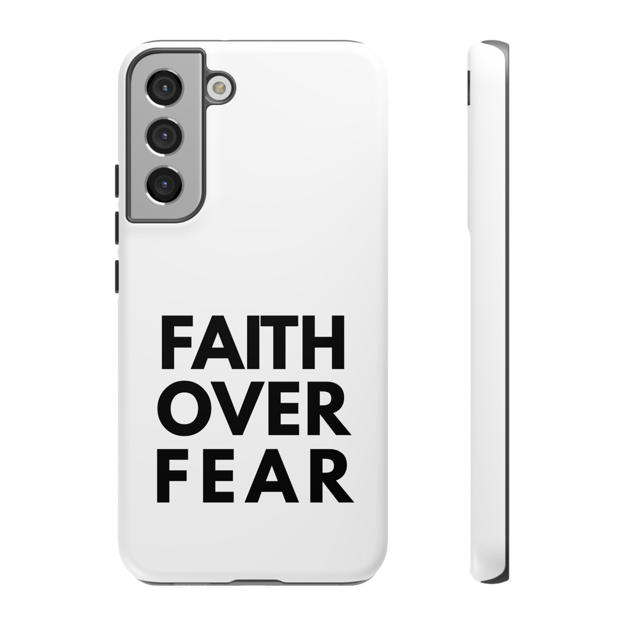 Faith Over Fear Phone Case — Inspirational Christian Protective Cover