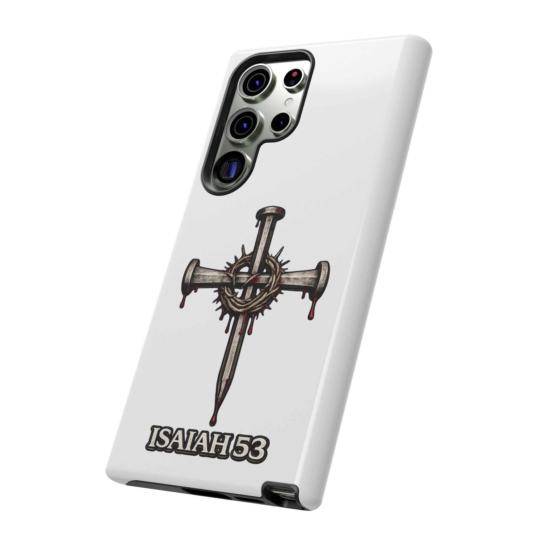 Isaiah 53 Cross Phone Case – Christian Faith Tough Phone Cover