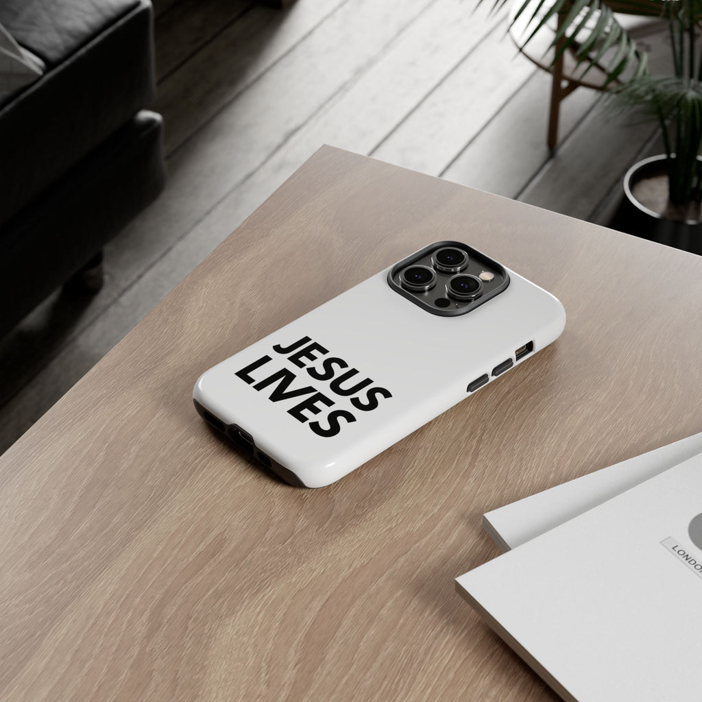 Jesus Lives Phone Case — Christian Faith Protective Phone Cover