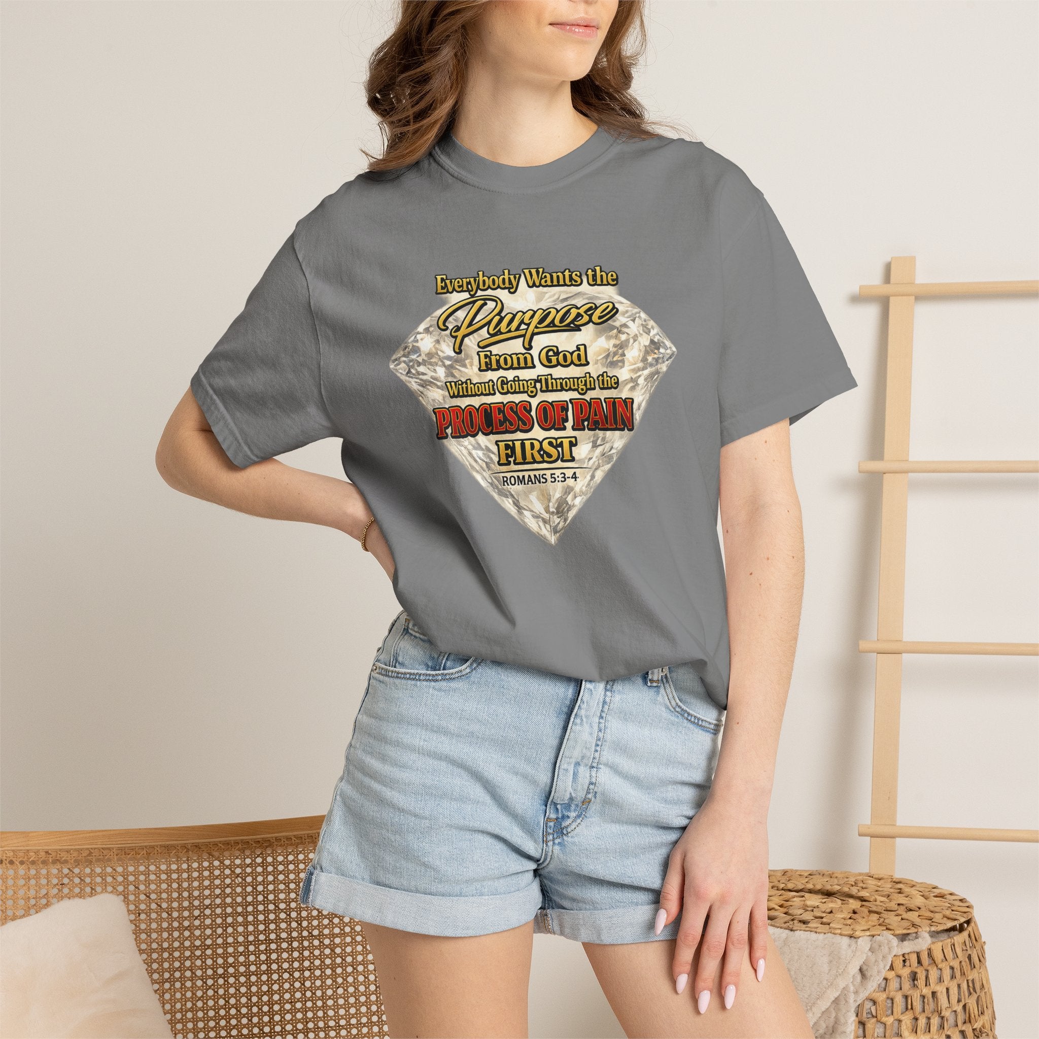 Faith Diamond T-Shirt — "Purpose From God" Inspirational Christian Tee