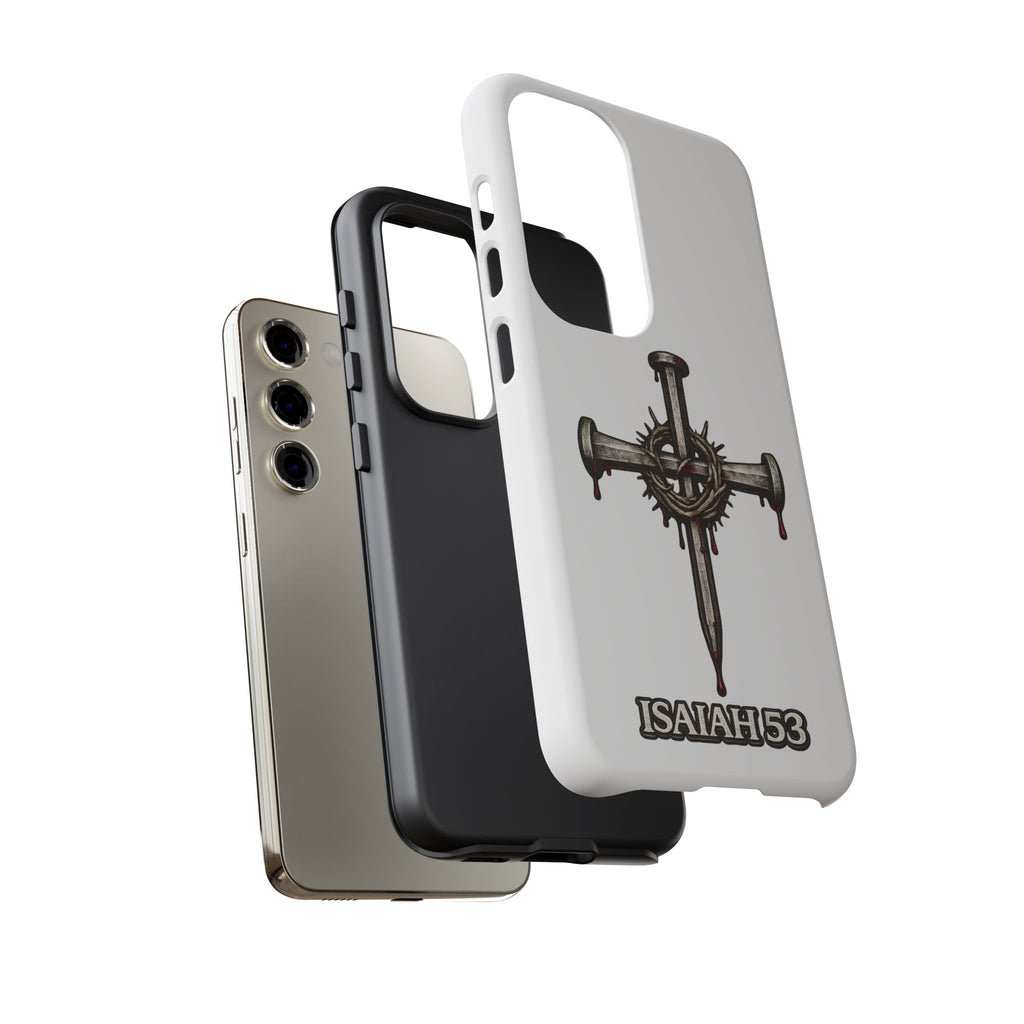 Isaiah 53 Cross Phone Case – Christian Faith Tough Phone Cover