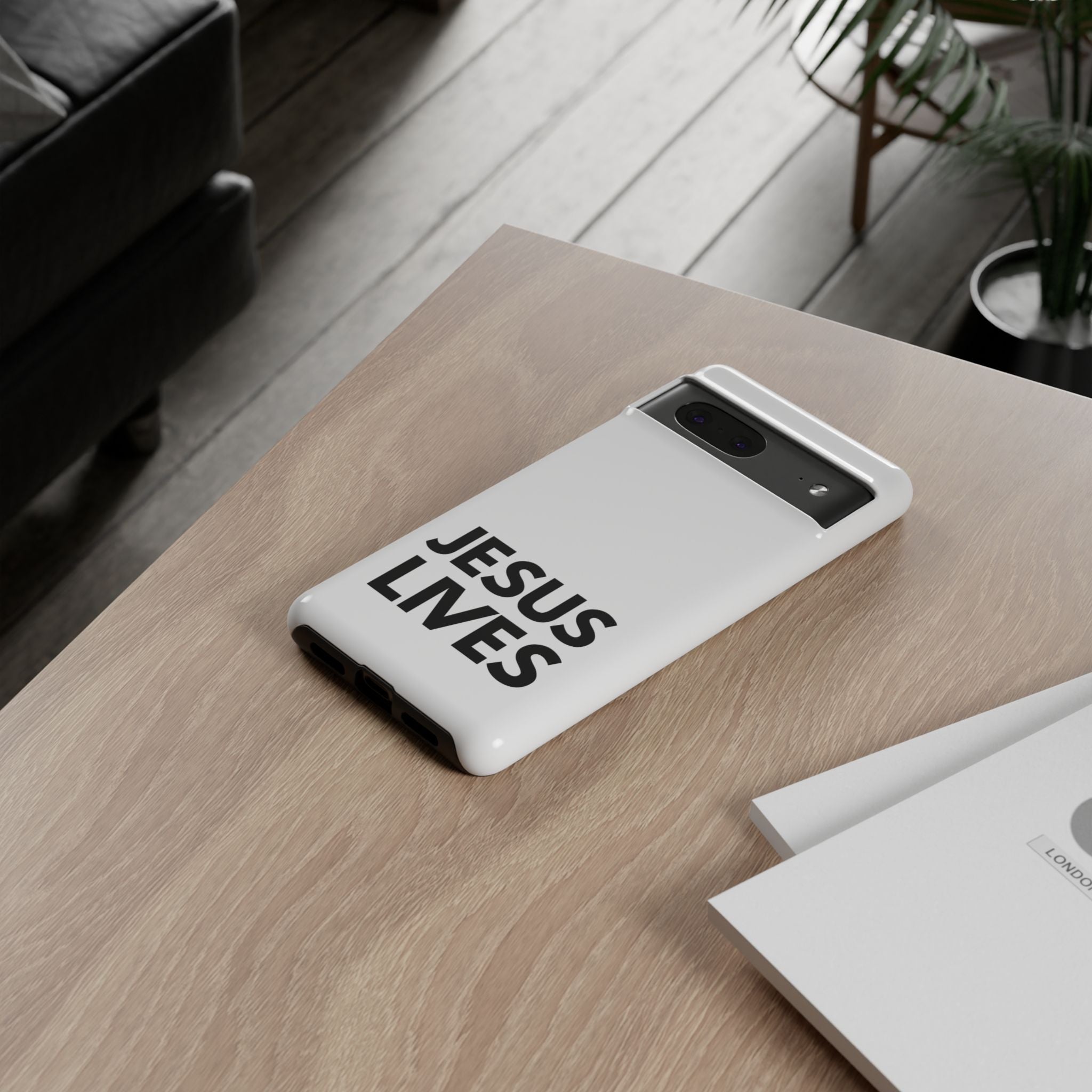 Jesus Lives Phone Case — Christian Faith Protective Phone Cover