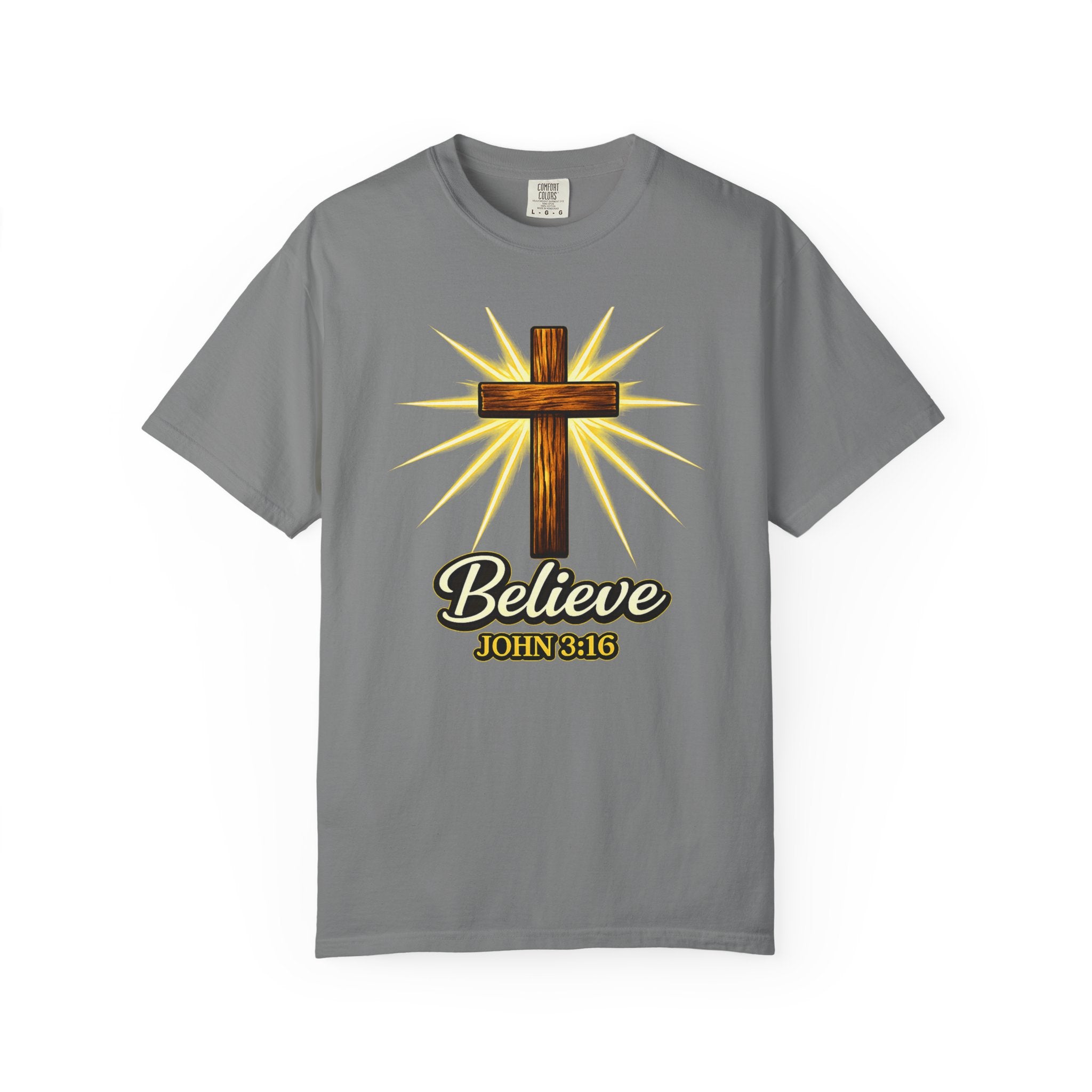 Believe John 3:16 Cross T‑Shirt